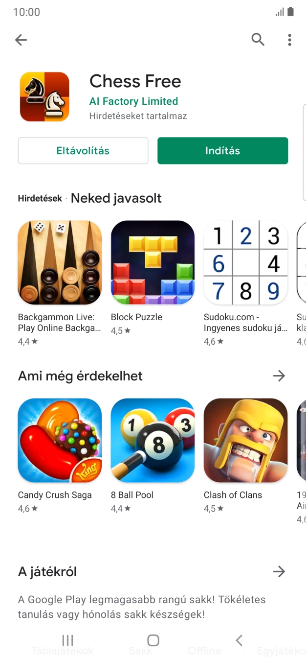 A befejezéshez, és ahhoz, hogy visszatérhess a főképernyőhöz, nyomd meg a főgombot.