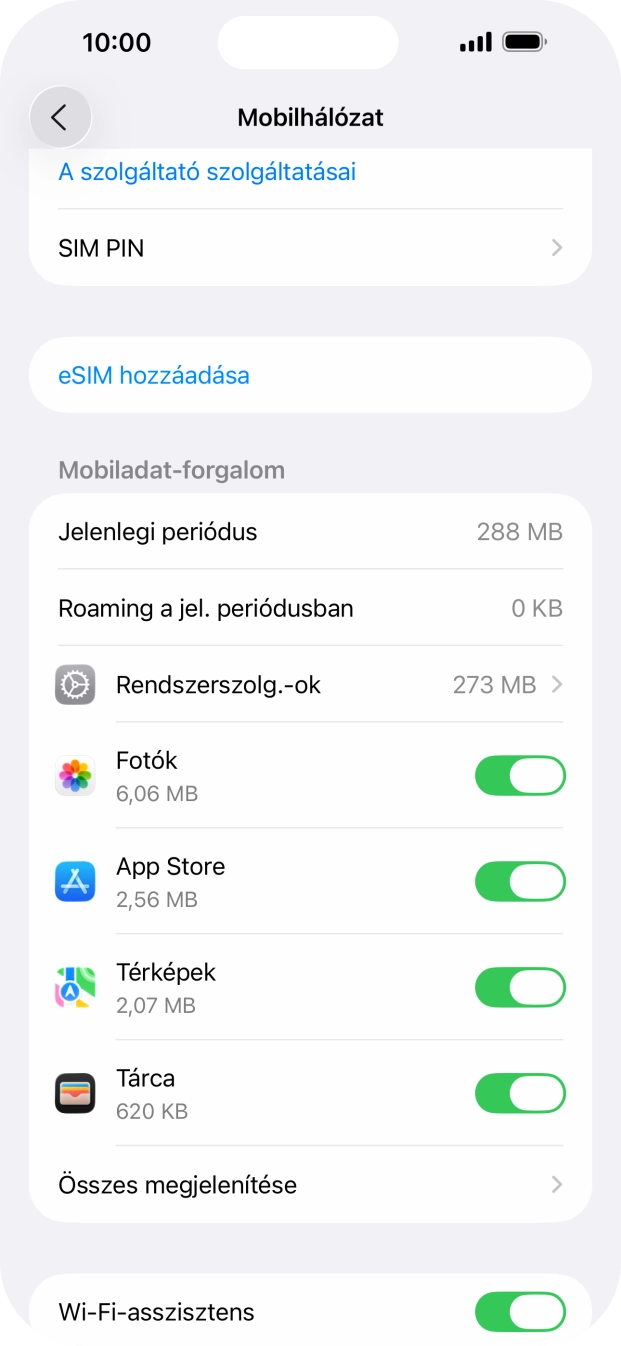 Válaszd a SIM PIN lehetőséget.