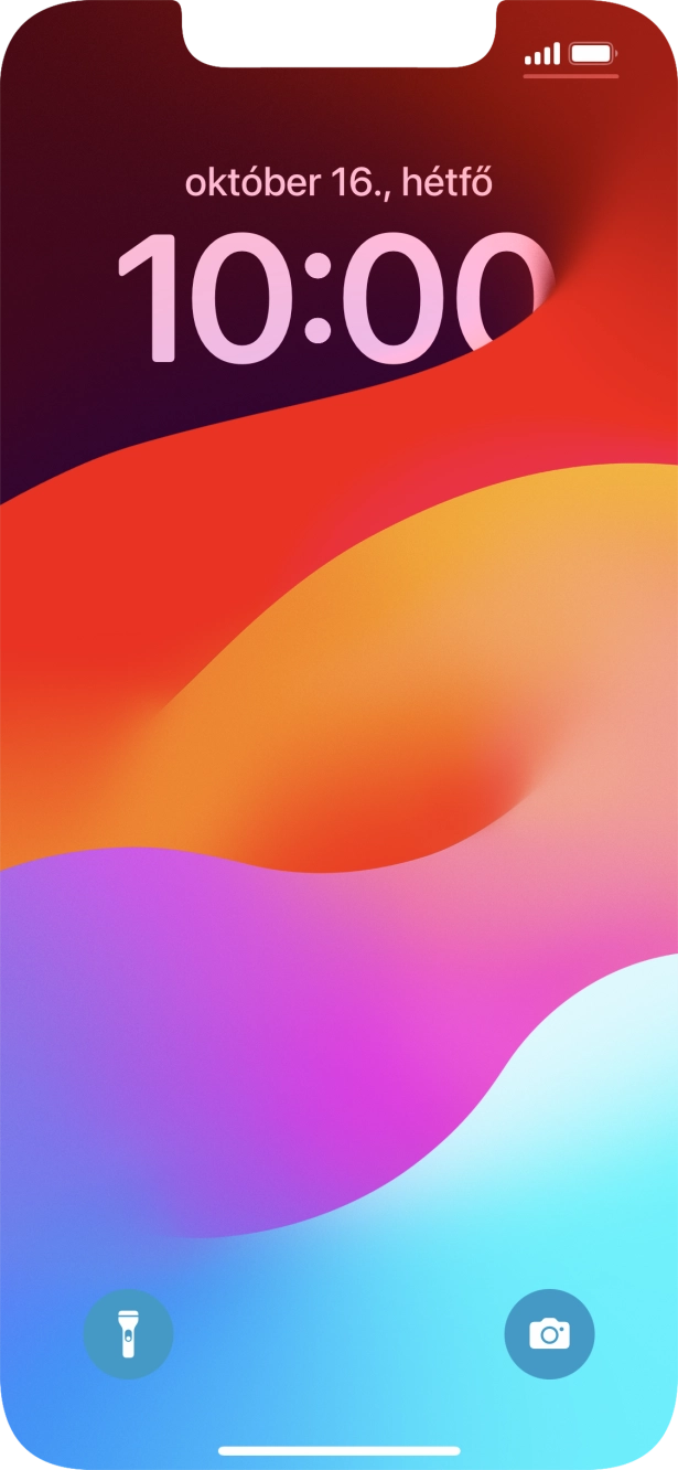 Húzd az ujjad felfelé a kijelző aljáról. Húzd az ujjad felfelé a kijelző aljáról.