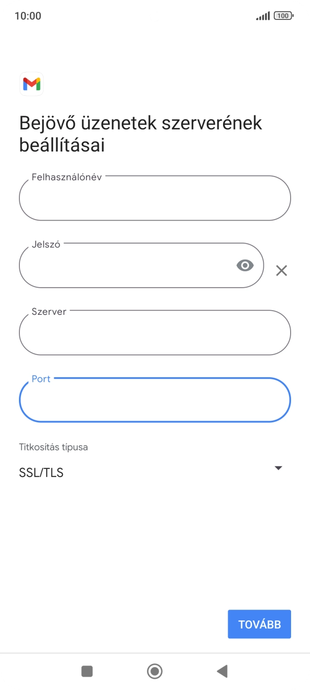 Válaszd a TOVÁBB lehetőséget.