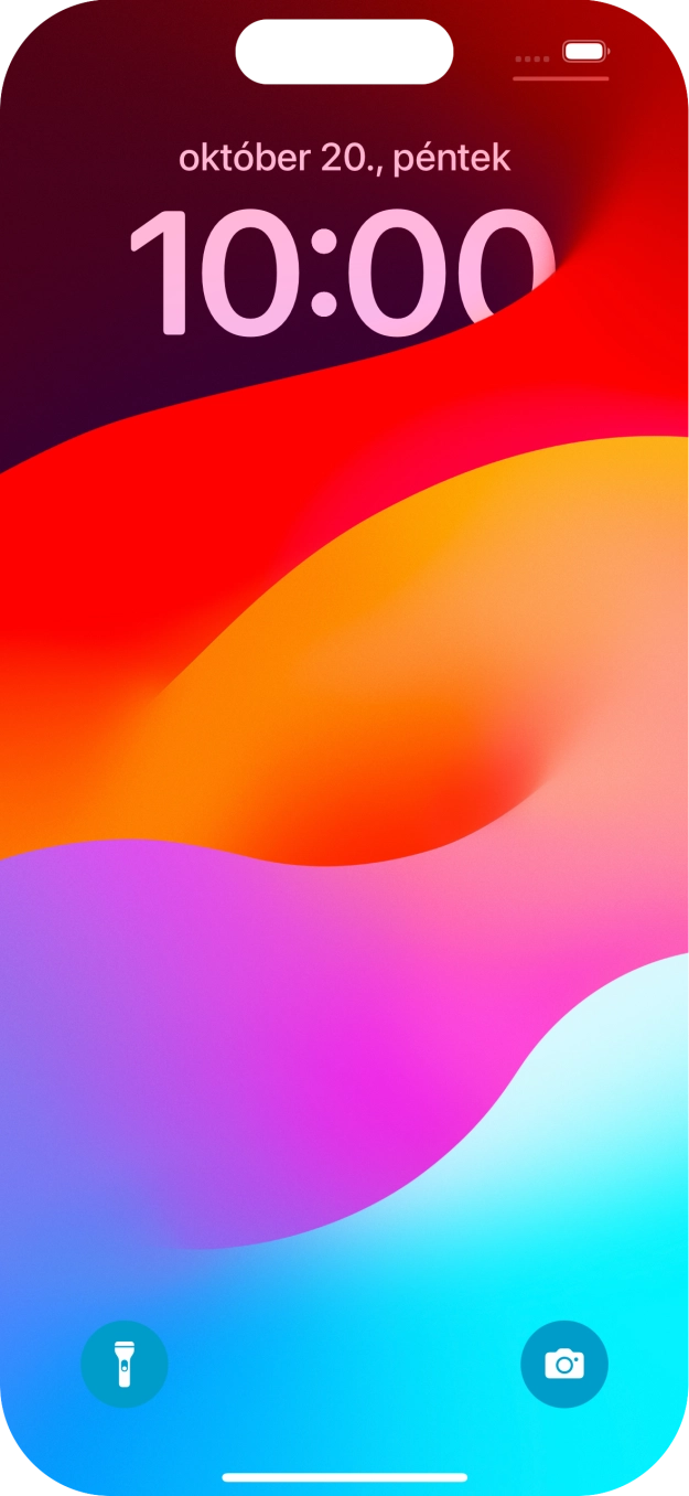 Húzd az ujjad felfelé a kijelző aljáról. Húzd az ujjad felfelé a kijelző aljáról.