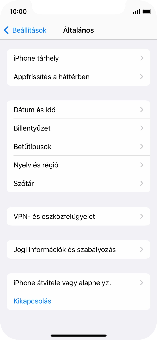 Válaszd az „iPhone átvitele vagy alaphelyz.” lehetőséget. Válaszd az „iPhone átvitele vagy alaphelyz.” lehetőséget.