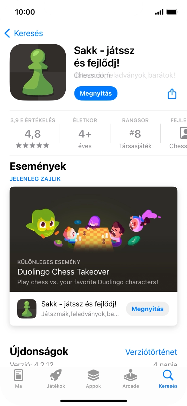 Húzd az ujjad felfelé a kijelző aljáról, hogy visszatérj a kezdőképernyőhöz.