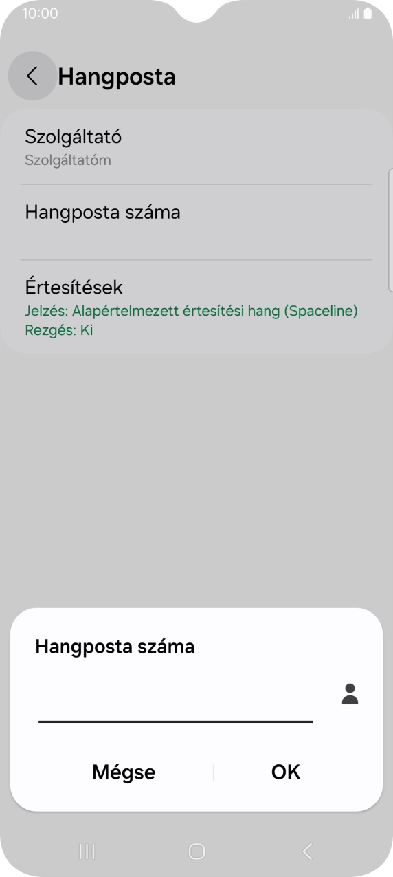 Írd be azt, hogy +36709090999, és válaszd az OK lehetőséget.
