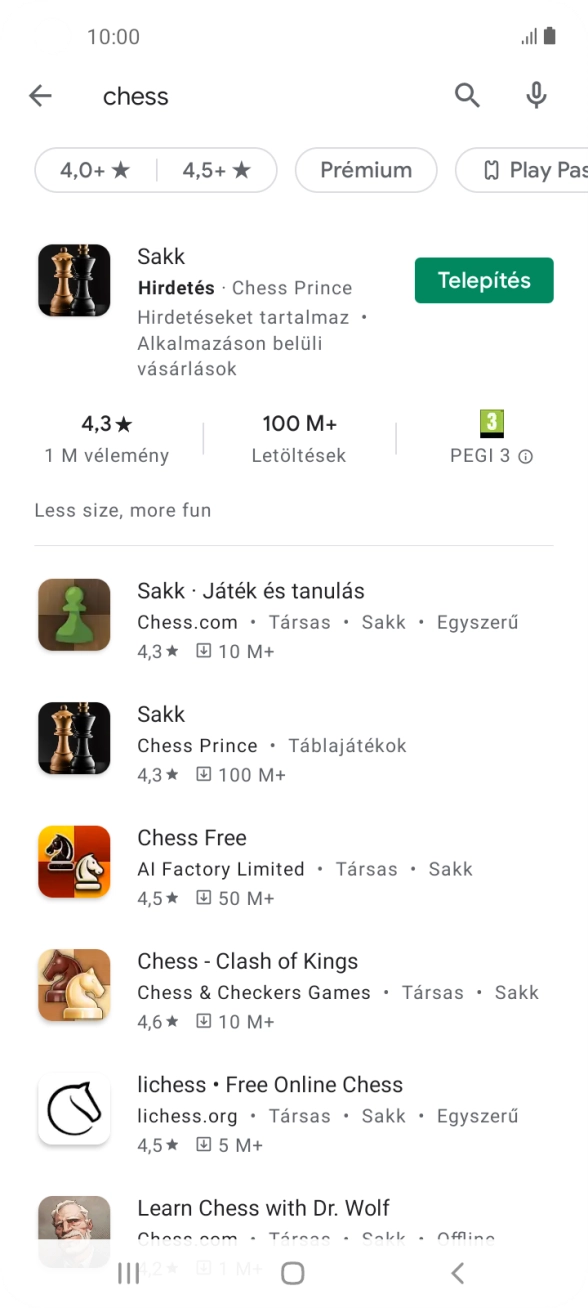 Kattints a kívánt alkalmazásra. Kattints a kívánt alkalmazásra.