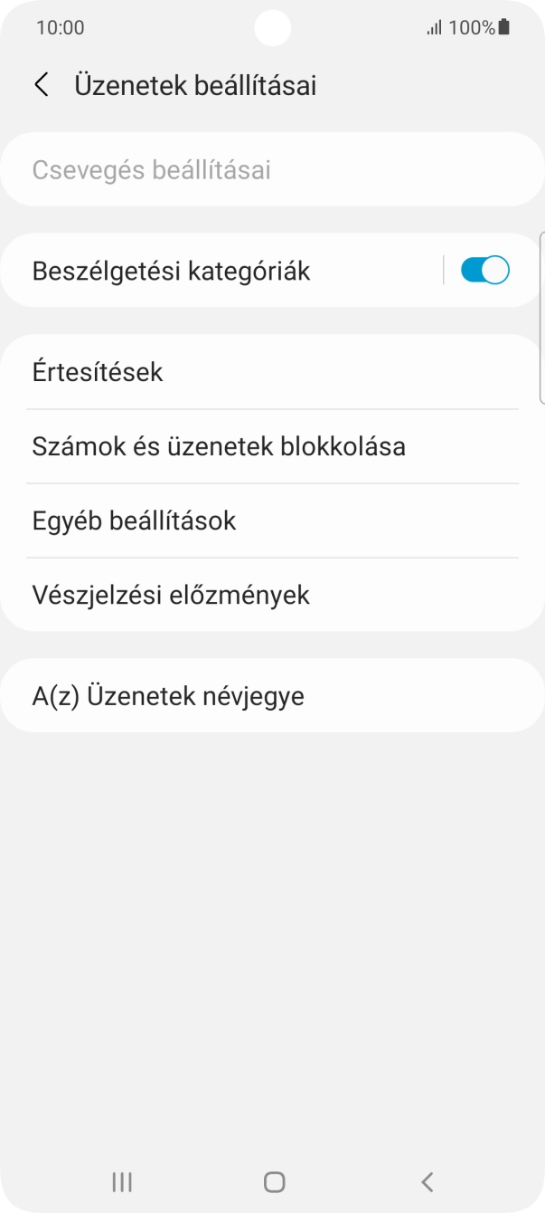 Válaszd az Egyéb beállítások lehetőséget.