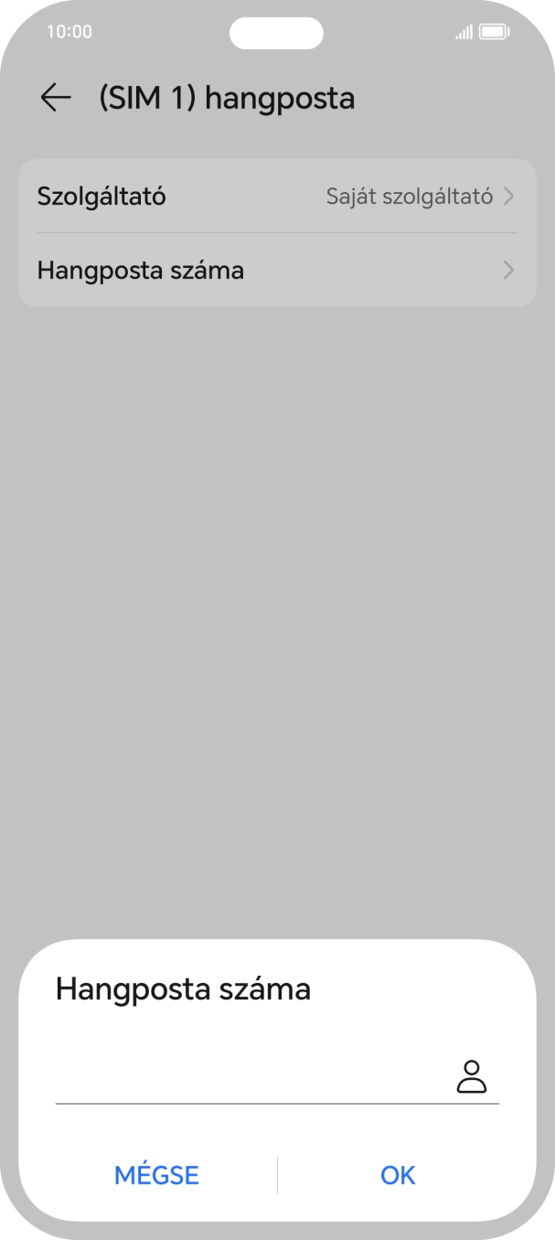 Írd be azt, hogy +36709090999, és válaszd az OK lehetőséget.