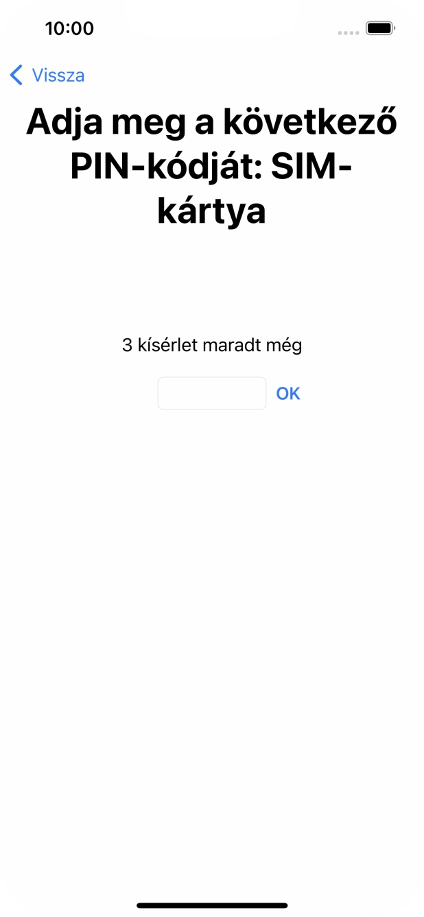 Amennyiben a SIM-kártyád zárolva van, írd be a PIN-kódodat, és válaszd az OK lehetőséget. Amennyiben a SIM-kártyád zárolva van, írd be a PIN-kódodat, és válaszd az OK lehetőséget.