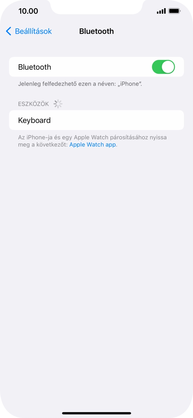 Válaszd ki a kívánt Bluetooth-eszközt, és kövesd a kijelzőn megjelenő utasításokat annak telefonodhoz történő csatlakoztatásához. Válaszd ki a kívánt Bluetooth-eszközt, és kövesd a kijelzőn megjelenő utasításokat annak telefonodhoz történő csatlakoztatásához.