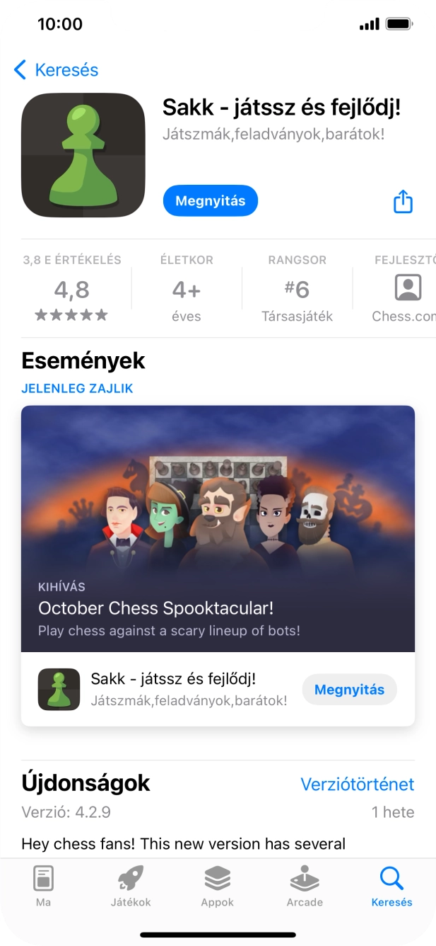 Húzd az ujjad felfelé a kijelző aljáról, hogy visszatérj a kezdőképernyőhöz.