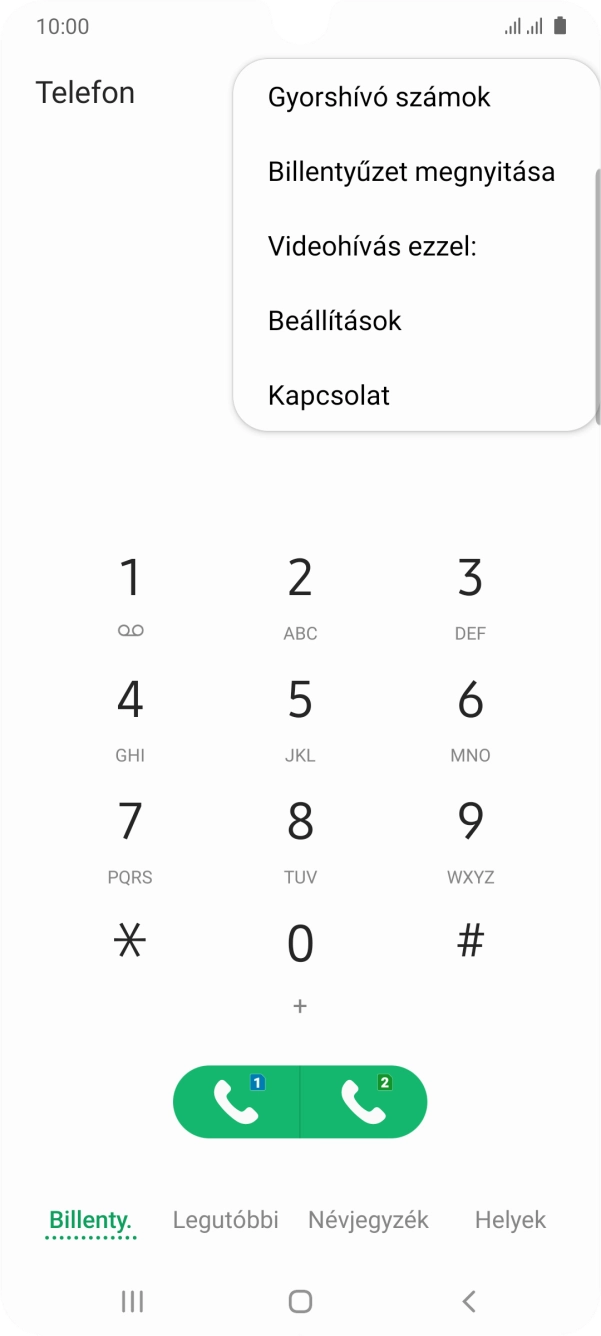 Válaszd a Beállítások lehetőséget. Válaszd a Beállítások lehetőséget.