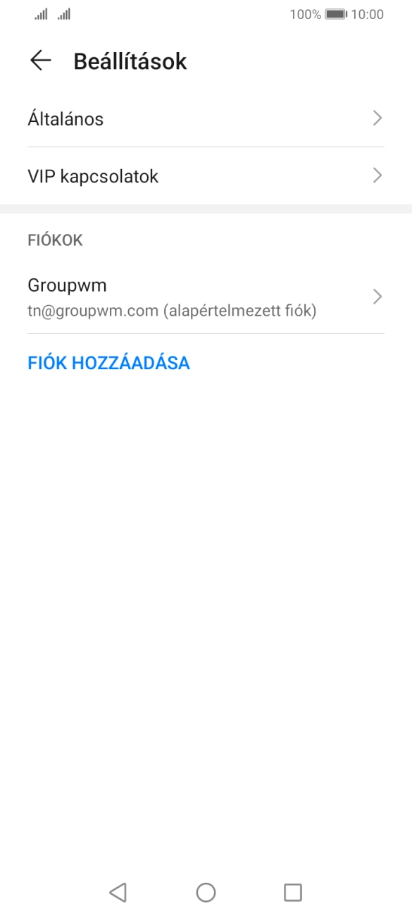 Kattints a kívánt fiókra.