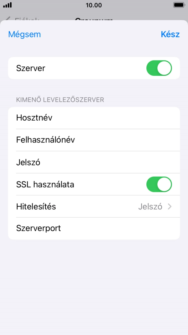 Válaszd a Hitelesítés lehetőséget.