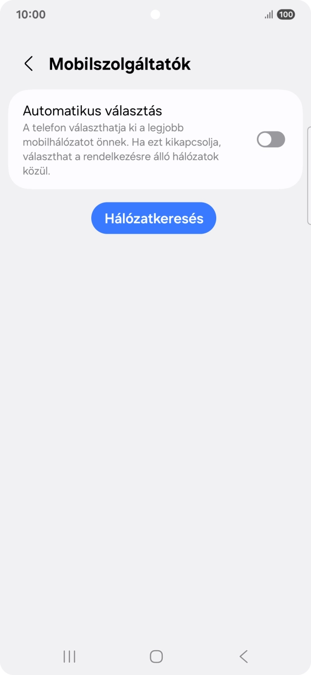 Kattints az „Automatikus választás” melletti csúszkára a funkció bekapcsolásához.