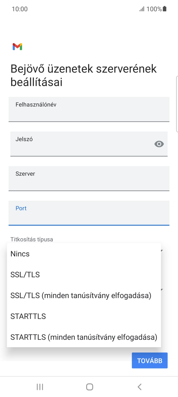 Válaszd Nincs lehetőséget.
