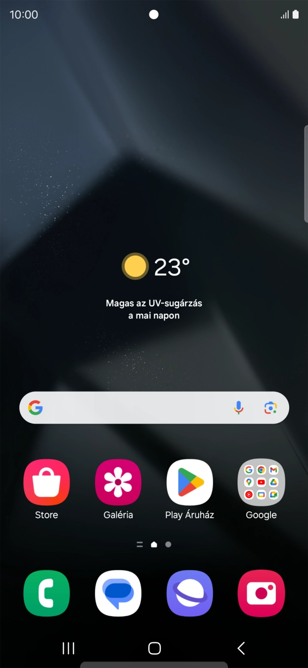 Húzd két ujjad lefelé a képernyő tetejéről. Húzd két ujjad lefelé a képernyő tetejéről.