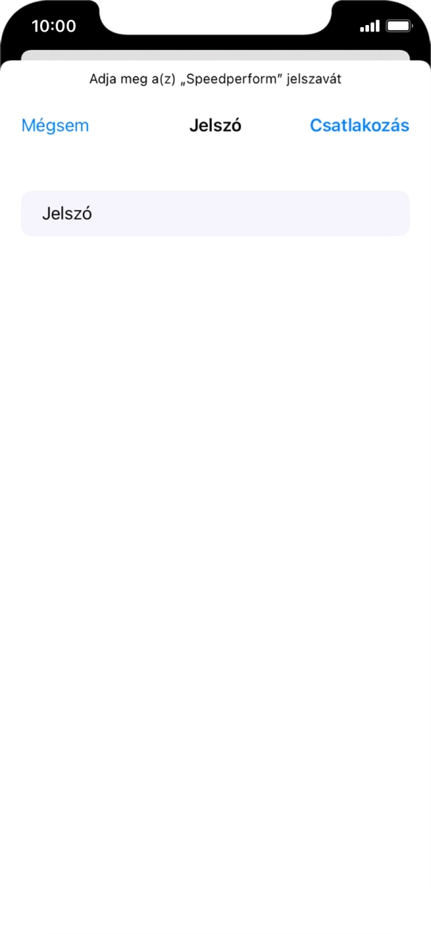 Írd be a Wi-Fi hálózatodhoz tartózó jelszót, és válaszd a Csatlakozás lehetőséget.