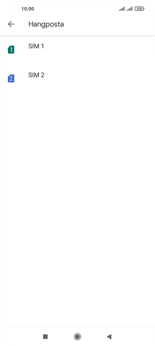 Kattints a kívánt SIM-kártyára. Kattints a kívánt SIM-kártyára.