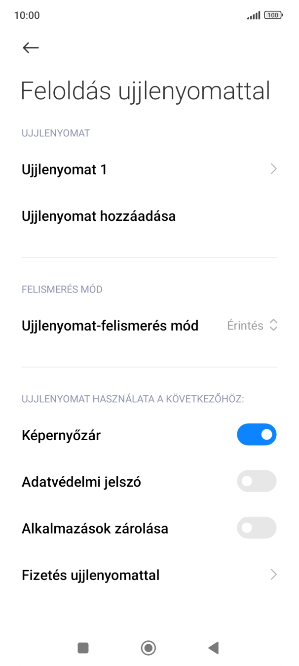 Kattints a kívánt beállítások melletti csúszkákra a funkciók be- vagy kikapcsolásához.