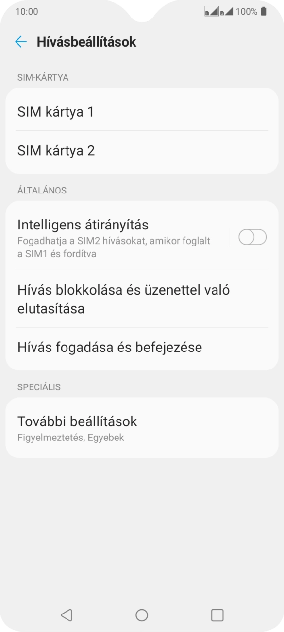 Kattints a kívánt SIM-kártyára. Kattints a kívánt SIM-kártyára.