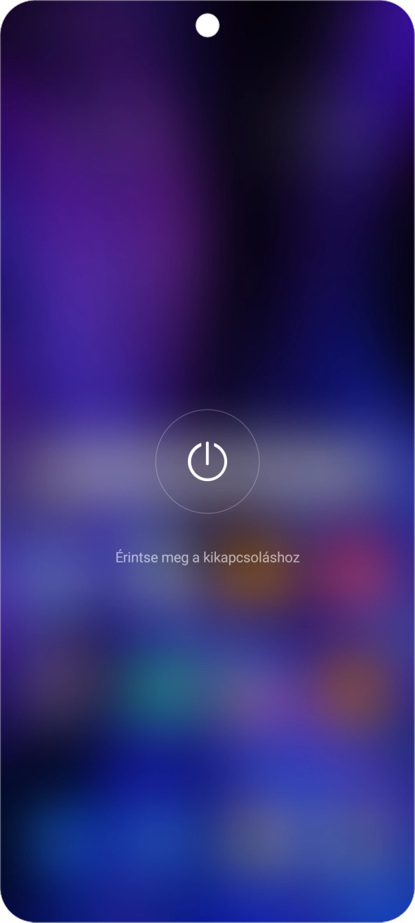 Válaszd az Érintse meg a kikapcsoláshoz lehetőséget.