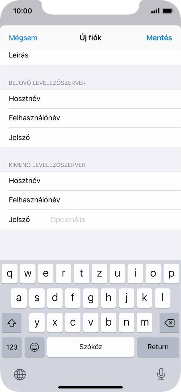 Kattints a Jelszó mezőre, és írd be az e-mail-fiókodhoz tartozó jelszót.