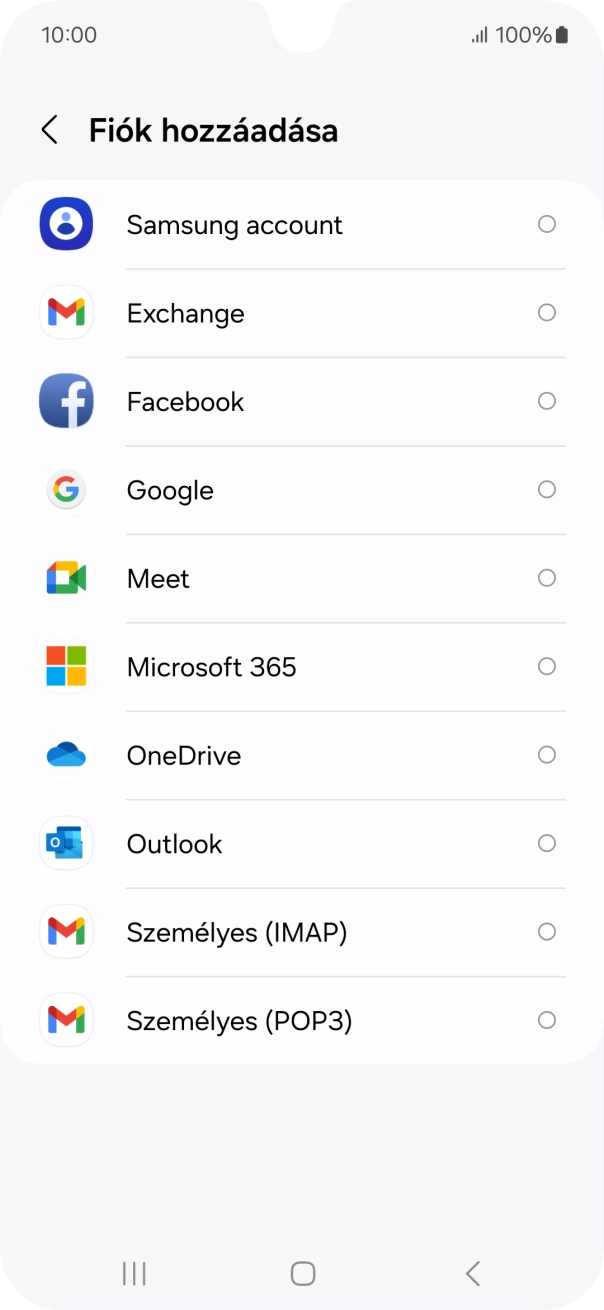 Válaszd a Google lehetőséget. Válaszd a Google lehetőséget.