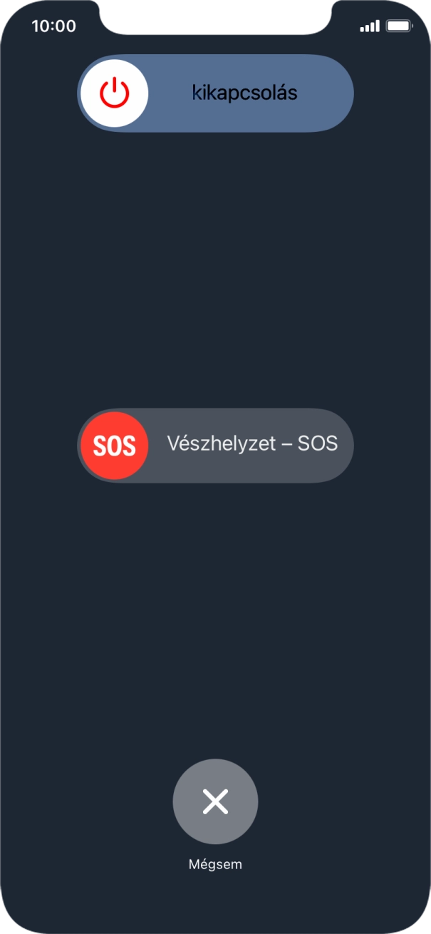 Kattints a kikapcsolás ikonra, és húzd az ikont jobbra.