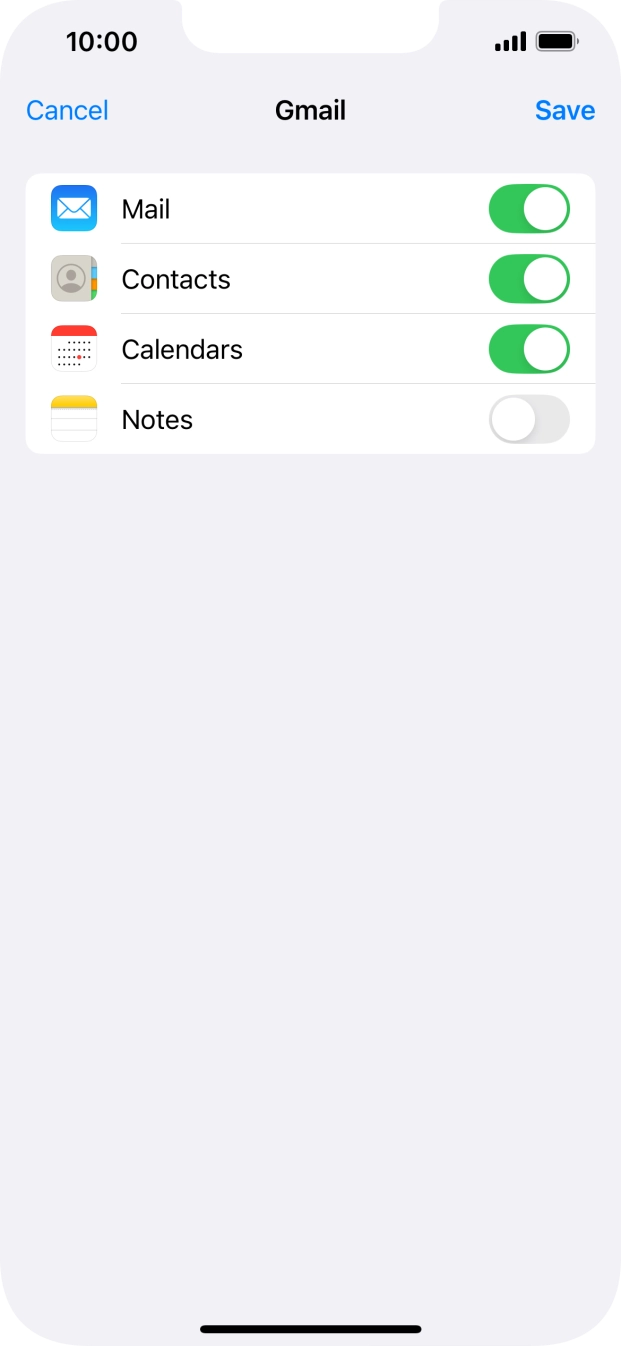 If this screen is displayed, your email account has been recognised and set up automatically. Follow the instructions on the screen to key in more information and finish setting up your phone.