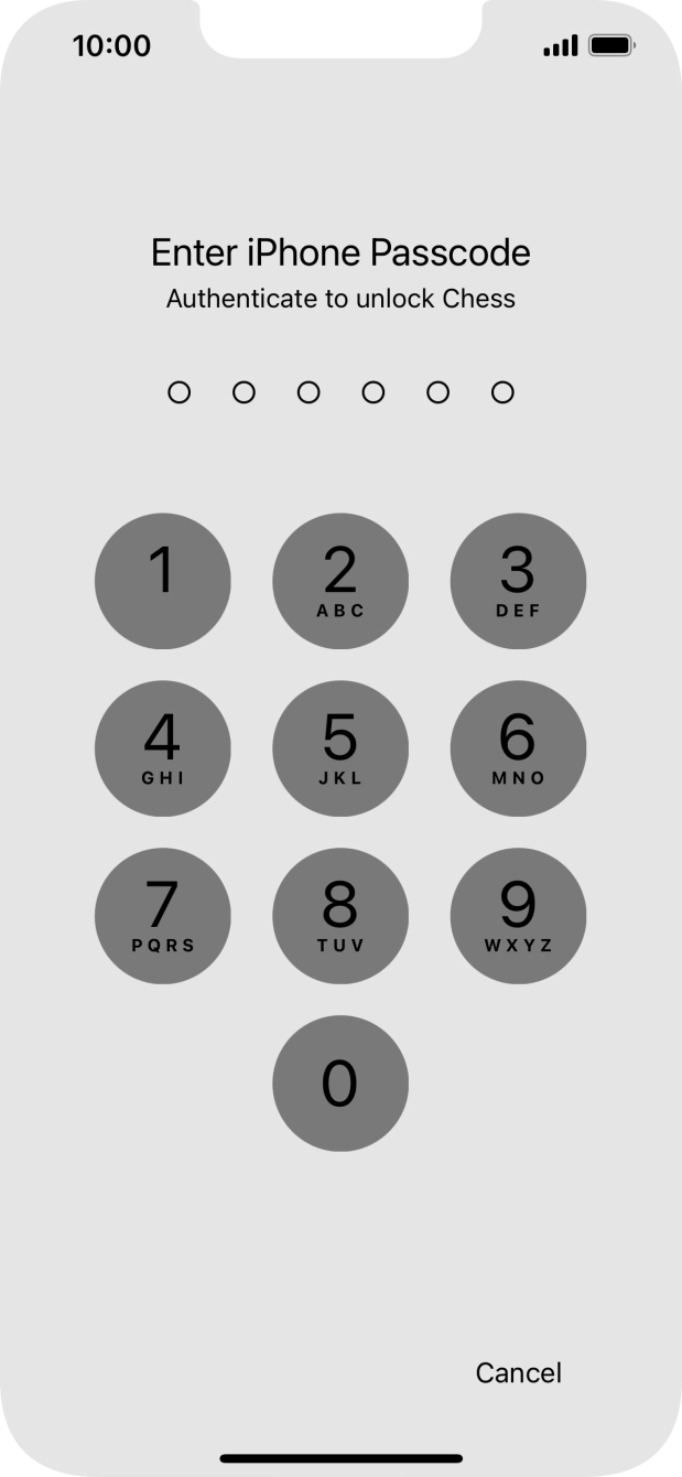 Use the phone lock code you created. The app is now no longer locked.