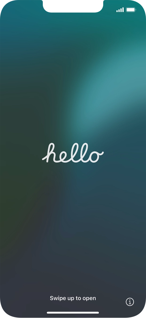 Slide your finger upwards starting from the bottom of the screen.