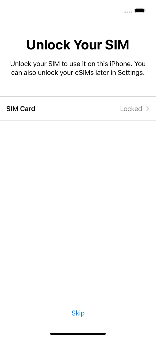 Press SIM Card.