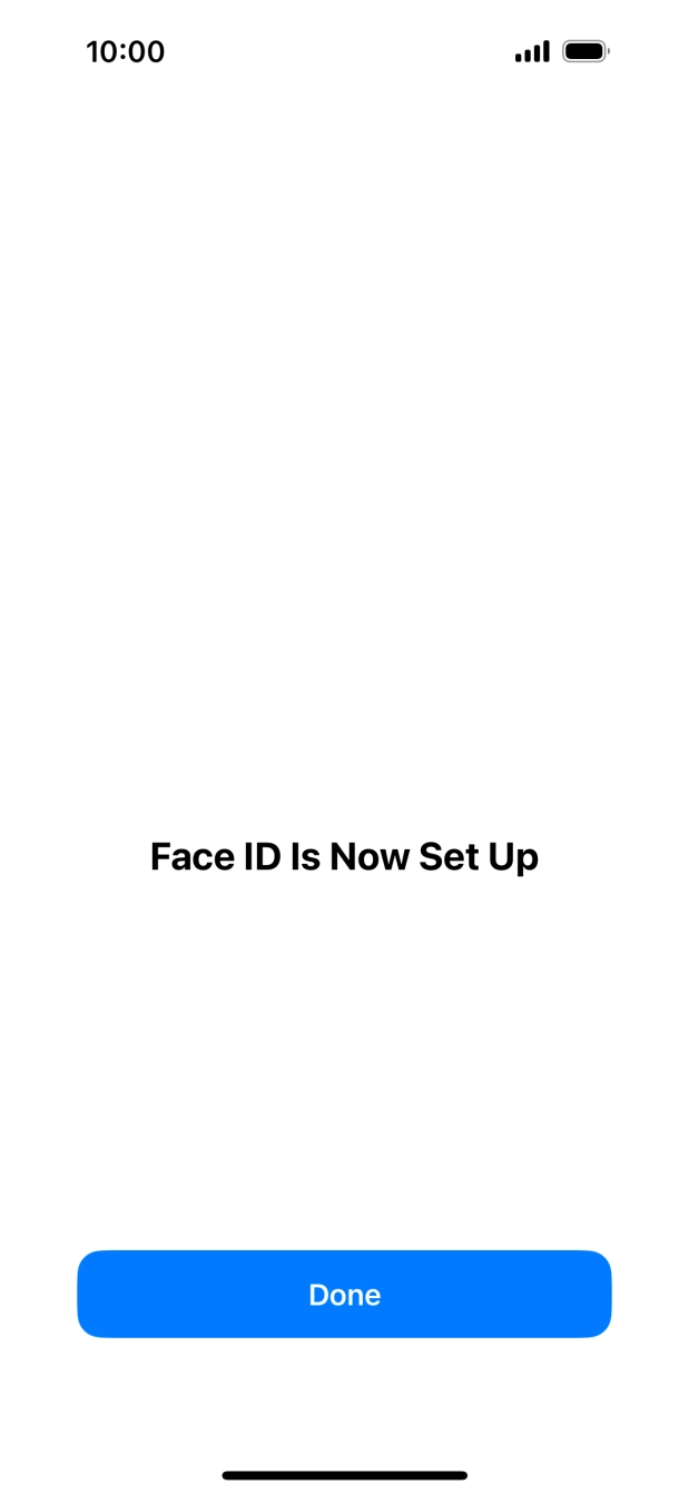 Press Done. If you haven't previously selected a phone lock code, key in a code of your own choice twice.