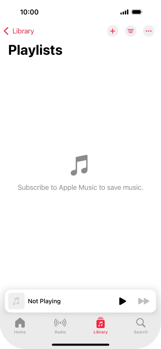 Press the new playlist icon.