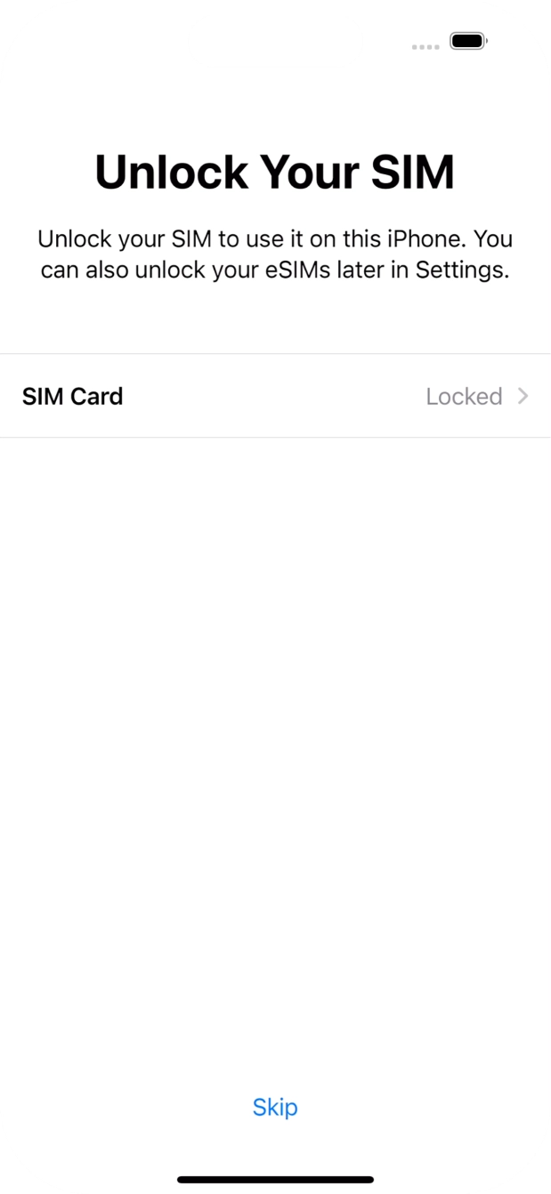 Press SIM Card. Press SIM Card.