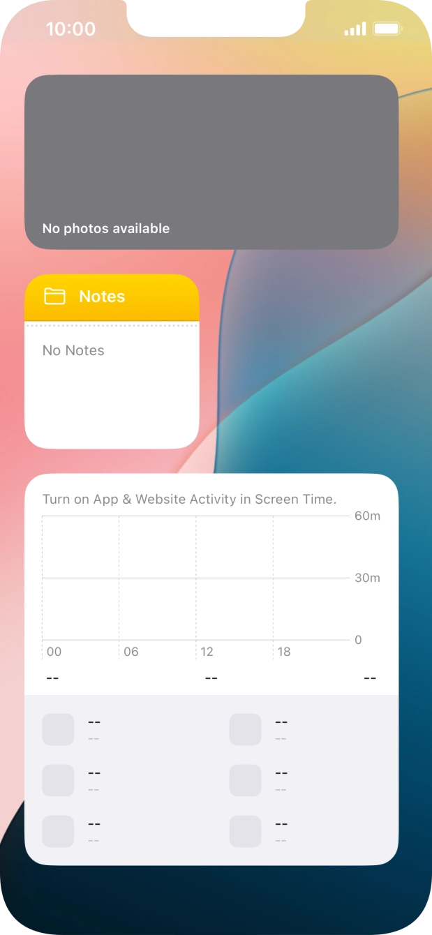 Press and hold the required Widget Stack.