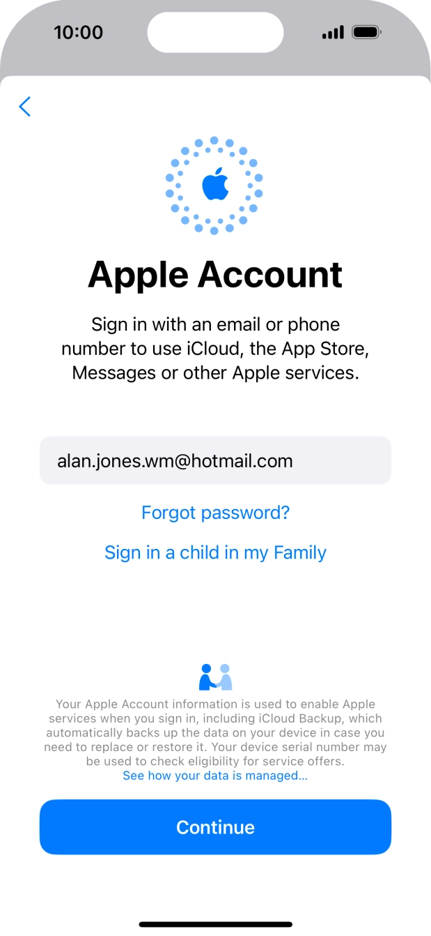 Press Continue. Press Continue.