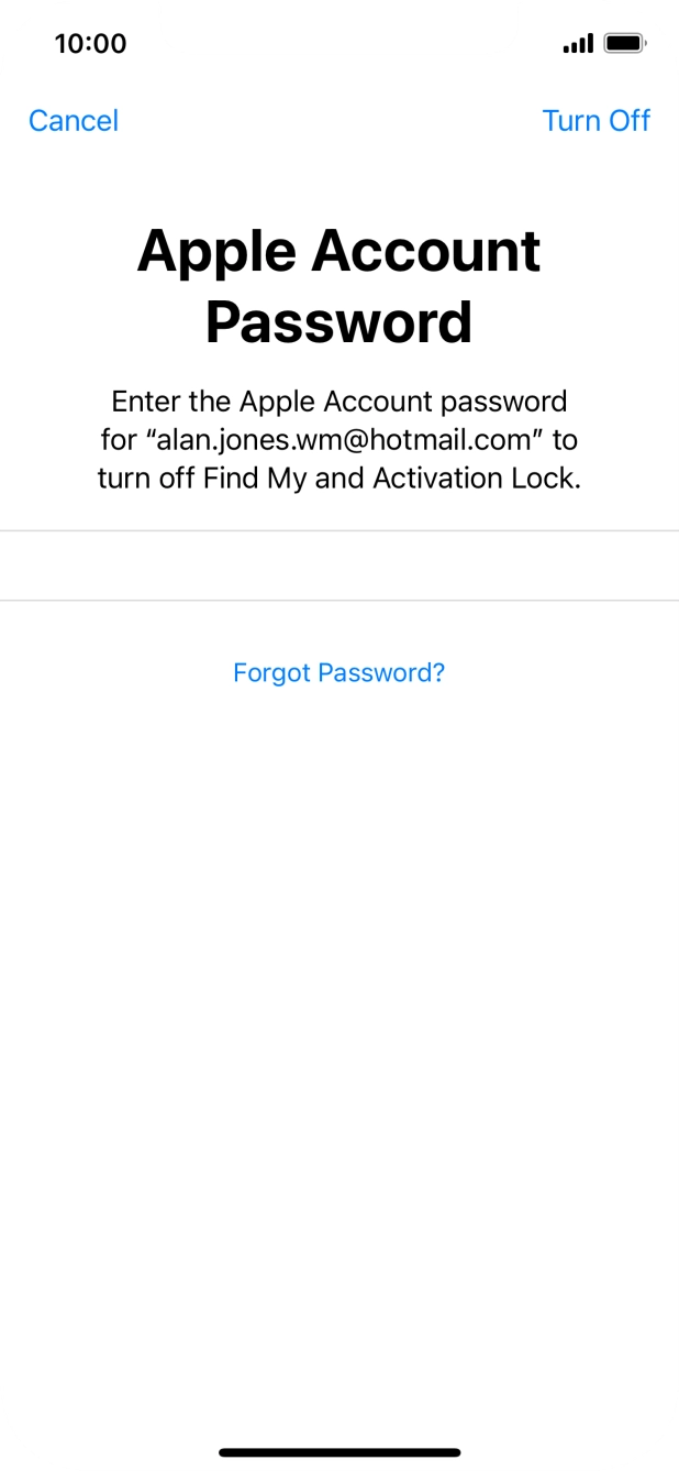 Key in the password for your Apple ID and press Turn Off. Wait a moment while the factory default settings are restored. Follow the instructions on the screen to set up your phone and prepare it for use. Key in the password for your Apple ID and press Turn Off. Wait a moment while the factory default settings are restored. Follow the instructions on the screen to set up your phone and prepare it for use.