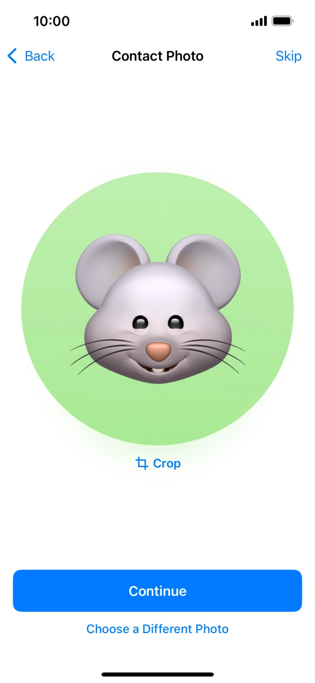 Follow the instructions on the screen to customise the selected picture and press Continue. Follow the instructions on the screen to customise the selected picture and press Continue.