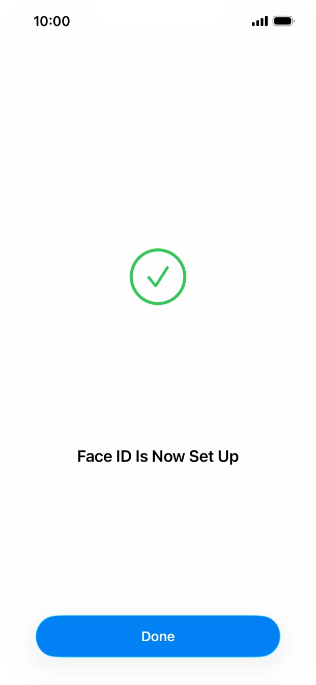 Press Done. If you haven't previously selected a lock code, key in a code of your own choice twice.
