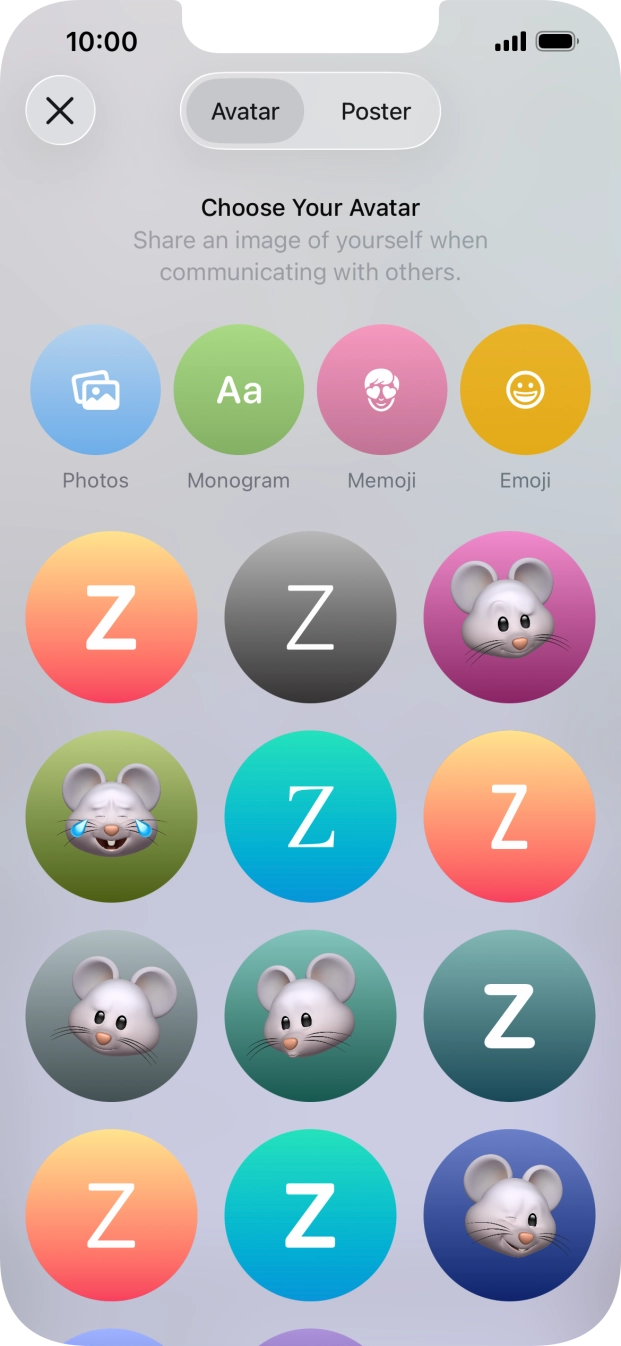 Press the required category and follow the instructions on the screen to select and save the required picture to your Contact Poster. Press the required category and follow the instructions on the screen to select and save the required picture to your Contact Poster.