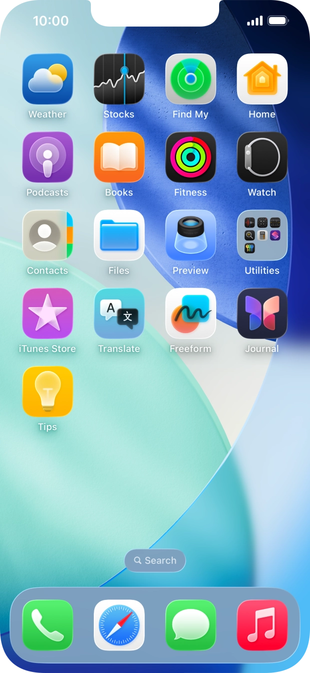 Press and hold anywhere on the home screen.