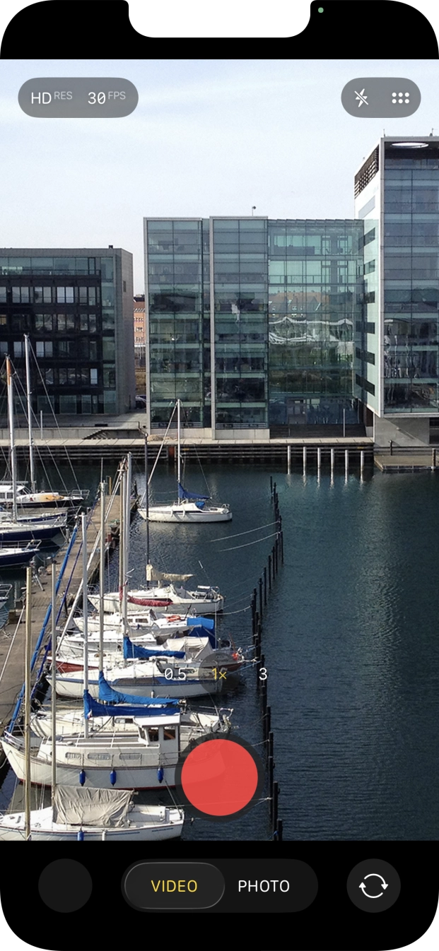 Press the record icon to start recording. Press the record icon to start recording.