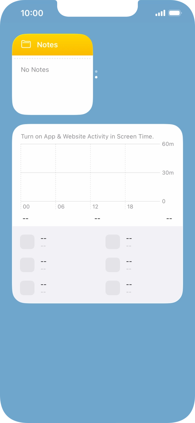 Press and hold the required Widget Stack.