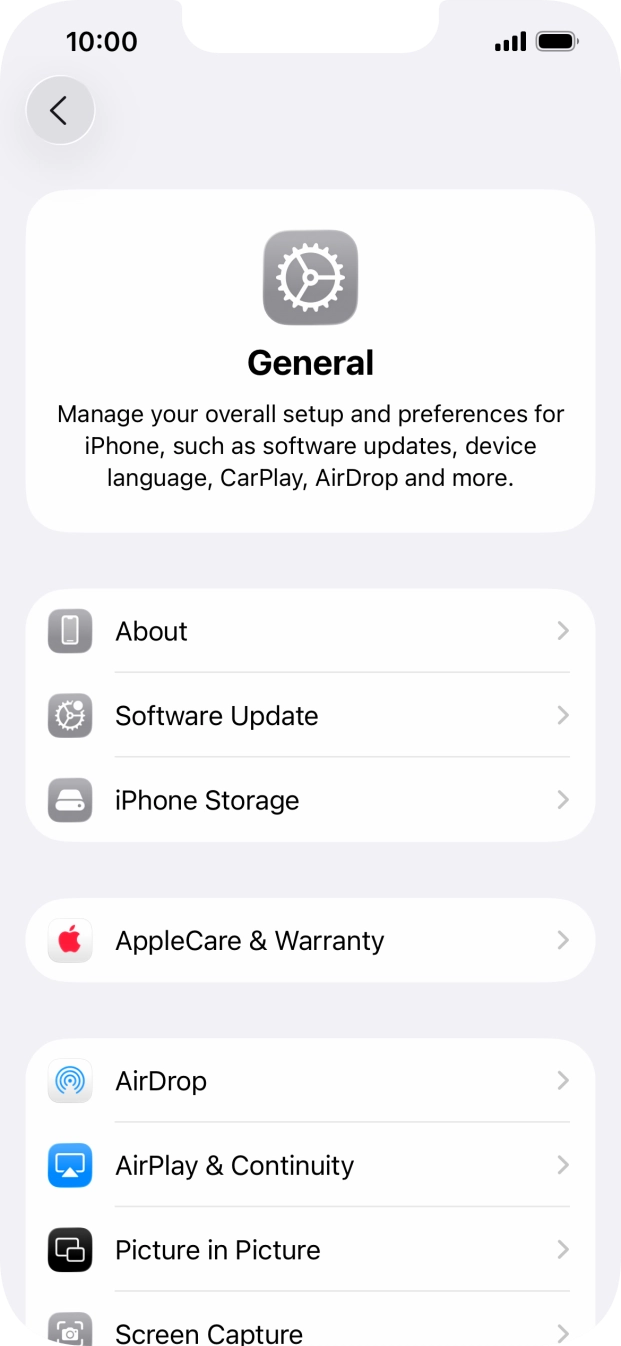 Press Software Update. If a new software version is available, it's displayed. Follow the instructions on the screen to update the phone software.