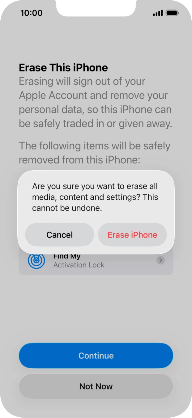 Press Erase iPhone.