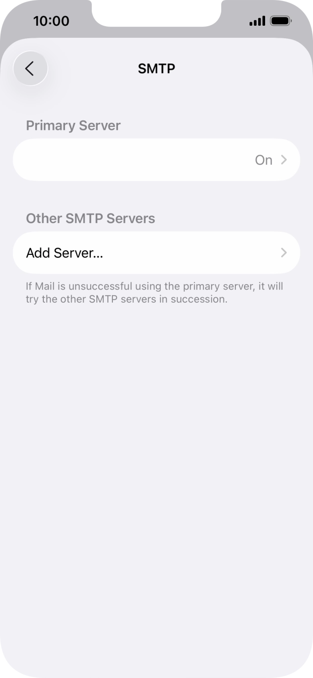 Press the field below 'Primary Server'.