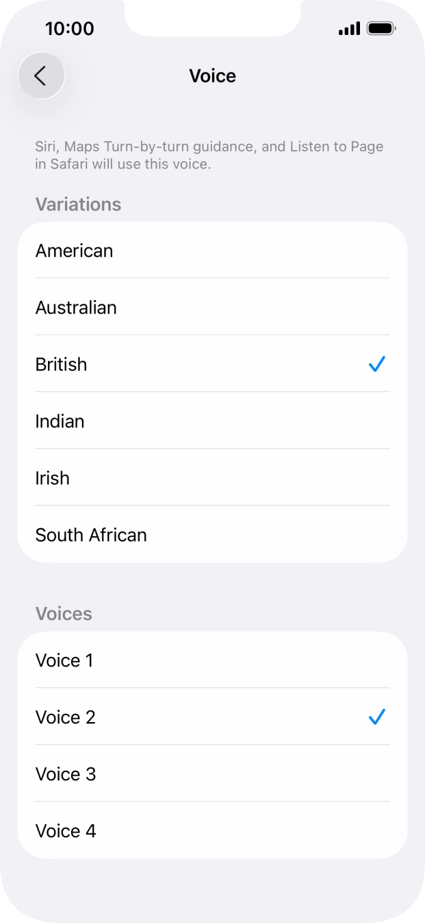 Press the required accent.