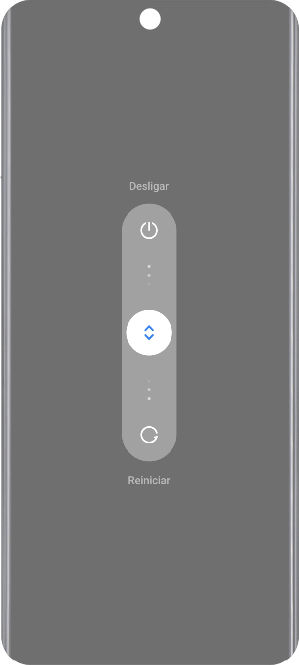 Prima o círculo e arraste-o para cima.