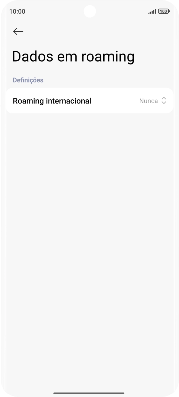Prima a lista suspensa junto a 